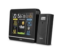 Hama Station météo (avec capteur extérieur, thermomètre intérieur et extérieur, alarme gel, hygromètre intérieur et extérieur, prévisions météo avec symboles, climat ambiant, horloge radio-pilotée DCF