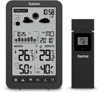 HAMA Station météo "Ko Samui", avec capteur extérieur, radio, réveil, noir (00222219)