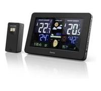 Hama Station météo Premium 00186380 – écran couleur LED, charge USB – Noir