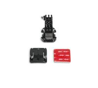 Hama Support de Casque pour Caméras d'action, Fixation Adhésive avec Bras d'Extension Inclinable, Adhésif 3M, Montage Type GoPro, Noir