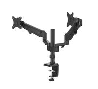 hama Support de moniteur FULLMOTION 00118498 noir pour 2 moniteurs, pince de table