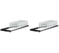 Hama Support de rangement pour CD (Rack de stockage, Système de Rangement pratique, Socle pour 22 boîtiers CD ou DVD, porte-CD pour tiroir ou étagère, organisateur avec pieds antidérapants) Noir