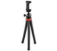 Hama Trépied "FlexPro" (pour smartphone, GoPro et appareils photo, avec pieds articulés, hauteur de 27 cm) Noir/Rouge