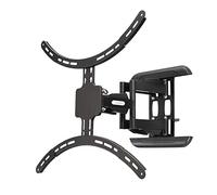 Hama Support mural pour téléviseur 37" à 90" (orientable jusqu'à 120°, inclinable, extensible, faible distance au mur 6,6 cm, support pour téléviseur jusqu'à VESA 600 x 500, charge 50 kg, avec chevilles Fischer) Noir