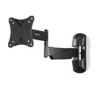 Hama Support Mural TV Inclinable Pivotant Extensible Garantie 10ans (TV 10 à 26 Pouces, VESA jusqu'à 100 x 100, 180°, 3 articulations, Support Extensible, Cache Cables, Chevilles Fisher) Noir