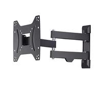 Hama Support Mural TV Inclinable Pivotant Extensible Garantie 10ans (TV 19 à 48 Pouces, VESA jusqu'à 200 x 200, 180°, 3 articulations, Support Extensible, Cache Cables, Chevilles Fisher) Noir