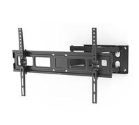 Hama Support Mural TV Inclinable Pivotant Téléscopique Garantie 10ans (TV 32 à 84 Pouces, 50kg, VESA jusqu'à 600 x 400, 150°, 3 articulations, Support Extensible, Cache Cables, Chevilles Fisher) Noir