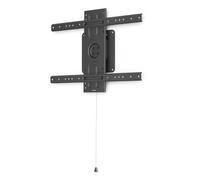 Hama Support Mural TV Orientable Portrait et Paysage Garantie 10 Ans (TV 37" à 80", 203cm 50kg Max, Rotation 360°, VESA 600x400 Max, Chevilles Fischer) Noir