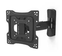 Hama Support Mural TV Pivotable Inclinable Dispositif Antivol Garantie 10 Ans (TV 19" à 48", 122cm 20kg Max, Inclinaison - 5/+15°, Rotation 180°, VESA 200x200 Max, Chevilles Fischer) Noir