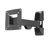 Hama Support Mural TV Pivotable Inclinable Garantie 10 Ans (TV 10" à 26", 66cm et 15 kg Max, Inclinaison -12°/+5°, Rotation 180°, VESA 100x100 Max, Gestion des câbles, Chevilles Fischer) Noir