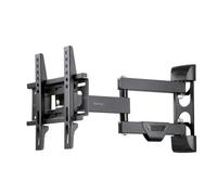 Hama Support Mural TV Pivotant Inclinable Télescopique Garantie 10 Ans (TV 19" à 48", 122 cm et 25kg Max, Inclinaison +/-12 °, Rotation 180°, VESA 200 x200 Max, Easy Fix, Chevilles Fischer) Noir