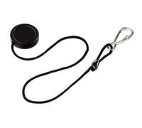 Hama Support pour bouchon d'objectif (élastique pour tous les diamètres de lentilles, avec mousqueton, longueur de câble de 10 cm) Noir