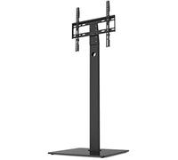Hama Support TV Autoportant Pivotant Hauteur Réglable Garantie 10 Ans (Pied TV à Poser 32" à 65", 165cm 35kg Max, Orientable 60°, VESA 400x400 Max, Materiel de Montage) Noir