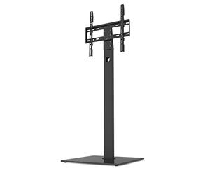 Hama Support TV Autoportant Pivotant Hauteur Réglable Garantie 10 Ans (Pied TV à Poser 32" à 65", 165cm 35kg Max, Orientable 60°, VESA 400x400 Max, Materiel de Montage) Noir