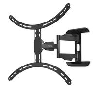 Hama Support TV Mural Orientable Garantie 10 Ans (Support TV Pivotant Inclinable Extensible, 45kg Max, pour écrans 94 à 191 cm (37" à 75") VESA 200x200 à 600x500, Chevilles Fischer fournies) Noir