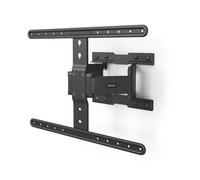 Hama Support TV Mural Orientable Garantie 10 Ans (Support TV Pivotant Inclinable Extensible, 50kg Max, pour écrans 94 à 229 cm (37" à 90") VESA 200x200 à 600x400, Chevilles Fischer fournies) Noir