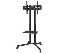Hama Support TV sur pied à roulettes 00220874, étagère, réglable, 32–75", VESA 600x400, noir