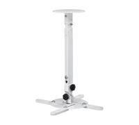 Hama Support Vidéoprojecteur Plafond et Mur, Pivotant, 15Kg, Blanc | Fixation Vidéo Projecteur, Hauteur Réglable, Inclinable, Rotatif 360°, Acier, Gestion Câbles, Easy Fix, Garantie 10ans