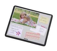 Hama Tapis de souris porte-documents (personnalisable avec photos, images ou cartes postales, 23 x 19,5 cm) Transparent/Noir