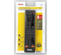 Hama Télécommande Universelle 8 en 1 pour TV/DVD/STB/VCR, Remplacement IR Noir