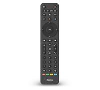 Hama Télécommande Universelle Infrarouge TV, jusqu'à 8 appareils, Fonction Apprentissage, Touche Streaming, Préprogrammée, Compatible LG/Samsung/Sony/Hitachi/TCL/Philips/Panasonic Smart TV, Noir