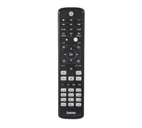 Hama Télécommande Universelle pour téléviseurs Philips (Infrarouge, apprenante, Touches Lumineuses, Bouton Intelligent, Fonction Easy Mode, Touches principales ergonomiques, portée de 10 m) Noir
