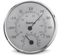 HAMA Thermomètre et hygromètre "Saipan", argent/gris (00222236)