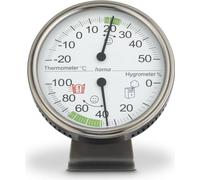 HAMA Thermomètre et hygromètre "Tahiti", Ø 11 cm, argent (00222207)