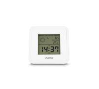 Hama Thermomètre/hygromètre numérique «Borneo» — T°, humidité, heure, alarme répétée — Blanc