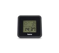 Hama Thermomètre/hygromètre numérique «Borneo» – Température, humidité, heure, répétition d'alarme – Noir