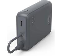 Hama Power Pack \ Travel\ mit Kabel, 10000mAh, 2 Ausgänge: 2x USB-C, Anthrazit Powerbank (batterie