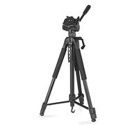 Hama Trépied Action 170 3D – 62–170 cm, Tête 3D, Support téléphone/tablette, Aluminium Noir