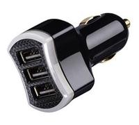 Hama "Triple Power" - Adaptateur d'alimentation pour voiture - 7.2 A - 3 connecteurs de sortie (3 x USB Type A) - noir