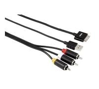 Hama Tv-Kabel Câble Audio/Vidéo Rca + USB Vidéo pour Apple 30-Pin IPHONE Ipod