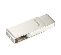 Hama Uni-C Rotate Pro Clé USB 3.1 - Flash Drive 128 Go, Vitesse jusqu'à 90 Mo/s, Clef avec connecteur USB C, pour PC/Mac - Argenté