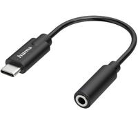 Hama Adaptateur audio USB-C vers Jack 3,5 mm — stéréo, métal, garantie 10 ans, noir