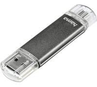 hama USB 2.0 Speicherstick 'Laeta Twin' 64 GB gris