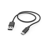 Hama USB A to USB-C Charging Cable 1 Metre Black 1 m black