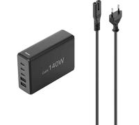 Hama USB-Ladestation 5 Ports, GaN, Schnellladegerät, 3xUSB-C, 2xUSB-A, PD, 140