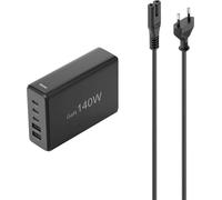 Hama USB-Ladestation 5 Ports, GaN, Schnellladegerät, 3xUSB-C, 2xUSB-A, PD, 140 W Station de charge USB 140 W noir
