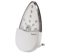 Hama Veilleuse nocturne Amber (LED pour la chambre d'enfants, économie d'énergie, seulement 0,2 W, lampe d'orientation pour couloir et cave, éclairage d'ambiance, lampe de nuit, fiche Euro) Ambre