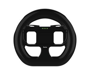 Hama Volant XXL pour Nintendo Switch (diamètre 15,50 cm, connecteur Bluetooth, Affichage du Joueur par LED, 2 pièces) Noir