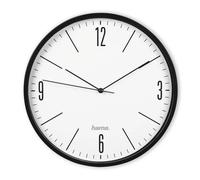 Hama Wanduhr "Elegante", Ø 30 cm, geräuscharm, Schwarz