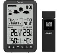 Hama Wetterstation \ Ko Samui\ , mit Außensensor, Funk, Wecker, Schwarz 00222219 Station météo radiopilotée