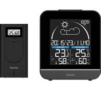 Station météo "La Gomera", avec sonde extérieure, radio, réveil, noir