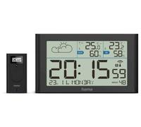 Station météo "Sylt", avec sonde extérieure, radio, réveil, noir