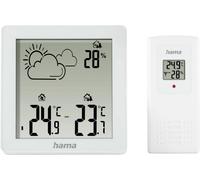 Hama Wetterstation \ Zakynthos\ , Thermometer, Hygrometer, mit Außensensor, Weiß 00222234 Station météo radiopilotée