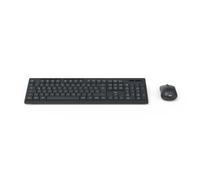 Hama WKM-200 Radio Kit Souris + Clavier Allemand, QWERTZ Noir