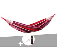 Hamac 1 Place Salsa Violet En Polycoton + Kit Fixation Smartrope - Amazonas Multicolore