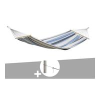 Hamac 1 Place Samba Marine En Polycoton + Kit Fixation Smartrope - Amazonas Multicolore